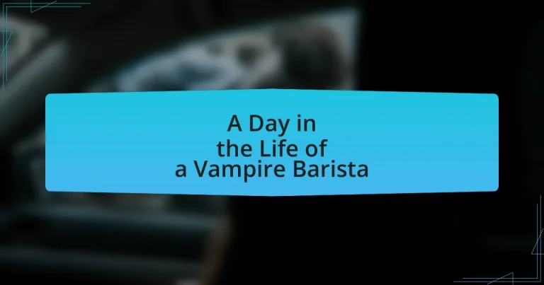 A Day in the Life of a Vampire Barista
