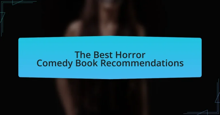 The Best Horror Comedy Book Recommendations