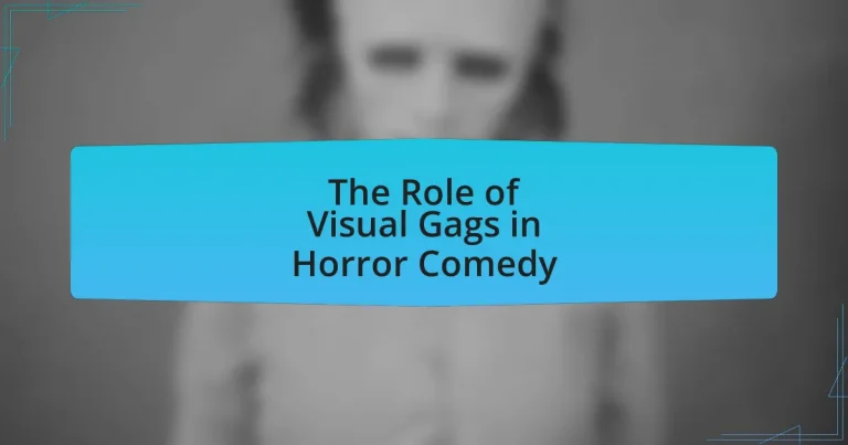 The Role of Visual Gags in Horror Comedy