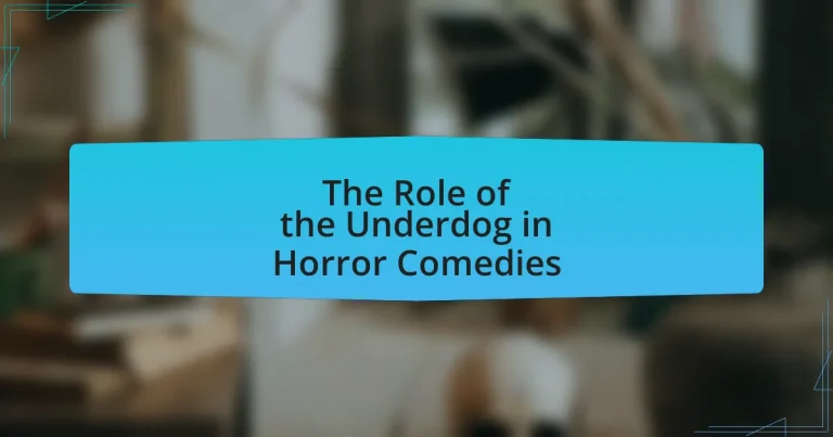The Role of the Underdog in Horror Comedies