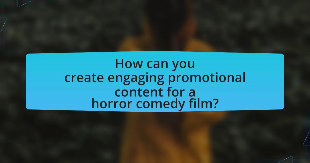 How can you create engaging promotional content for a horror comedy film?