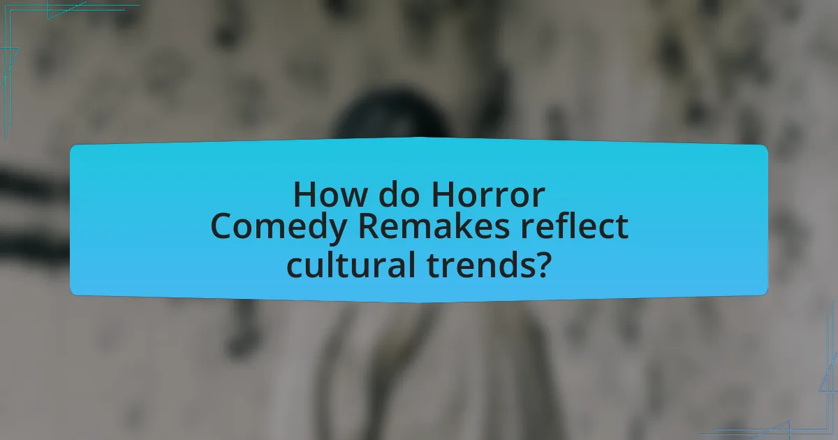 How do Horror Comedy Remakes reflect cultural trends?
