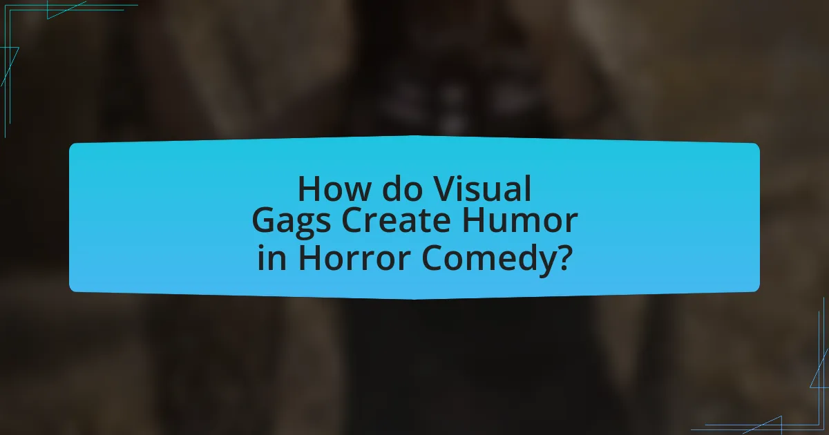 How do Visual Gags Create Humor in Horror Comedy?