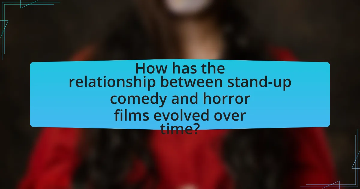 How has the relationship between stand-up comedy and horror films evolved over time?