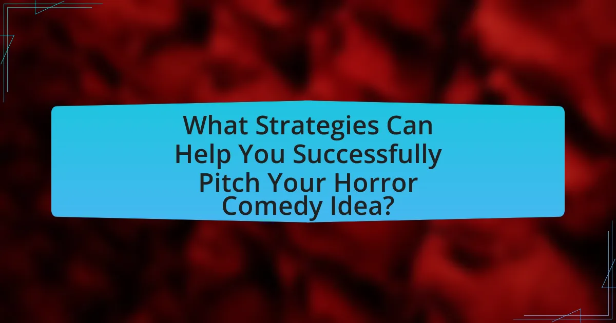 What Strategies Can Help You Successfully Pitch Your Horror Comedy Idea?