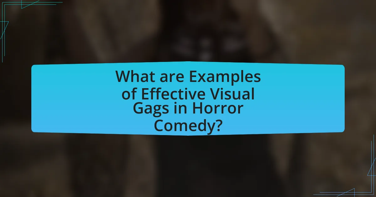 What are Examples of Effective Visual Gags in Horror Comedy?