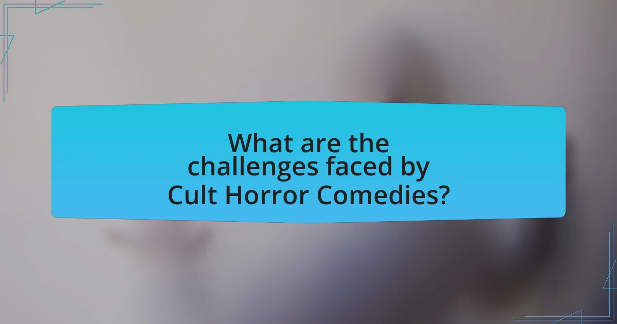 What are the challenges faced by Cult Horror Comedies?