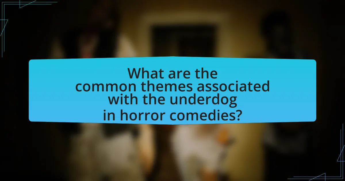 What are the common themes associated with the underdog in horror comedies?