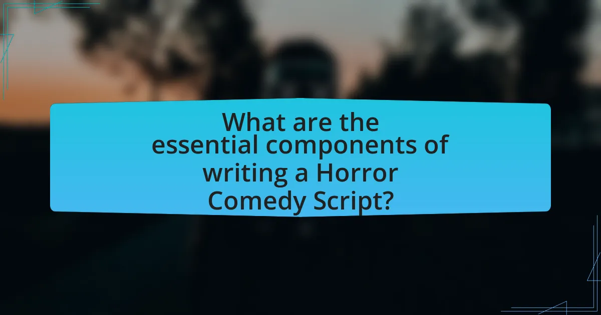What are the essential components of writing a Horror Comedy Script?