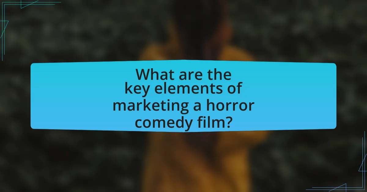 What are the key elements of marketing a horror comedy film?