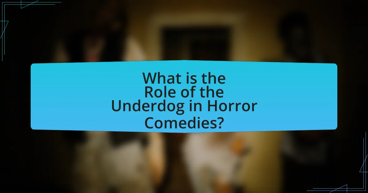 What is the Role of the Underdog in Horror Comedies?
