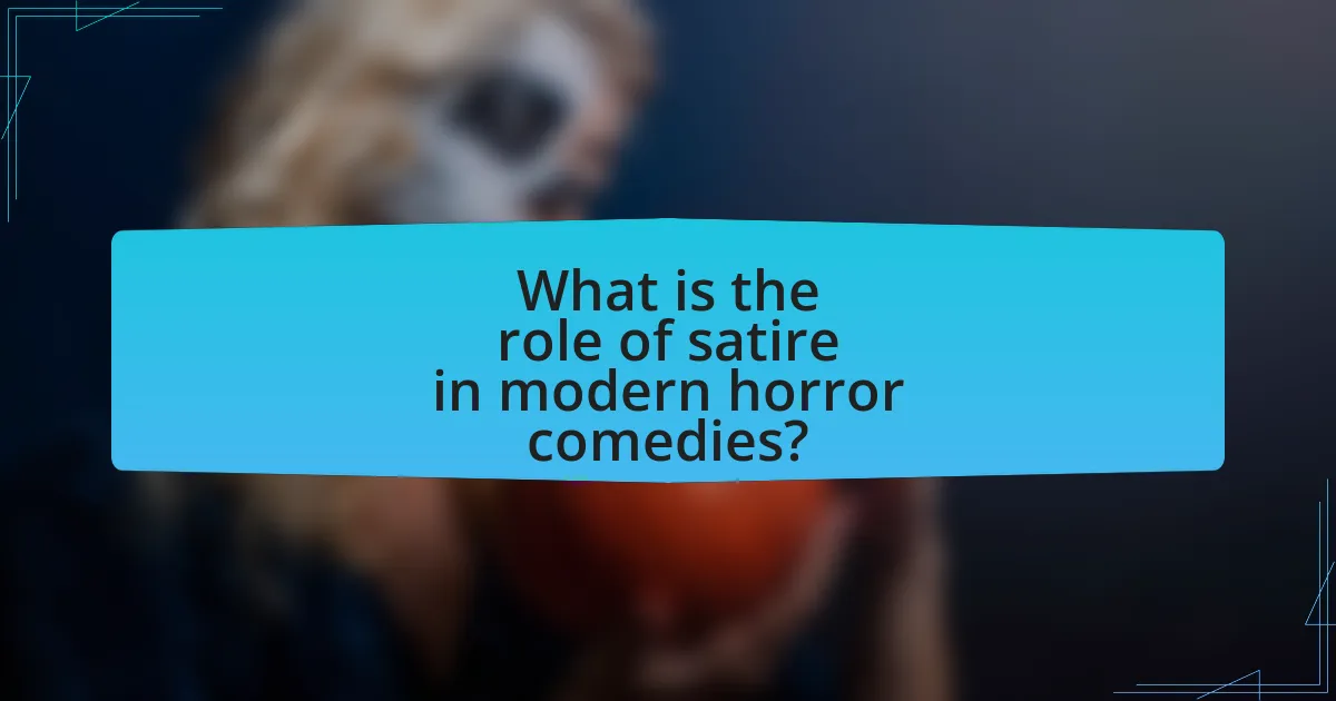 What is the role of satire in modern horror comedies?