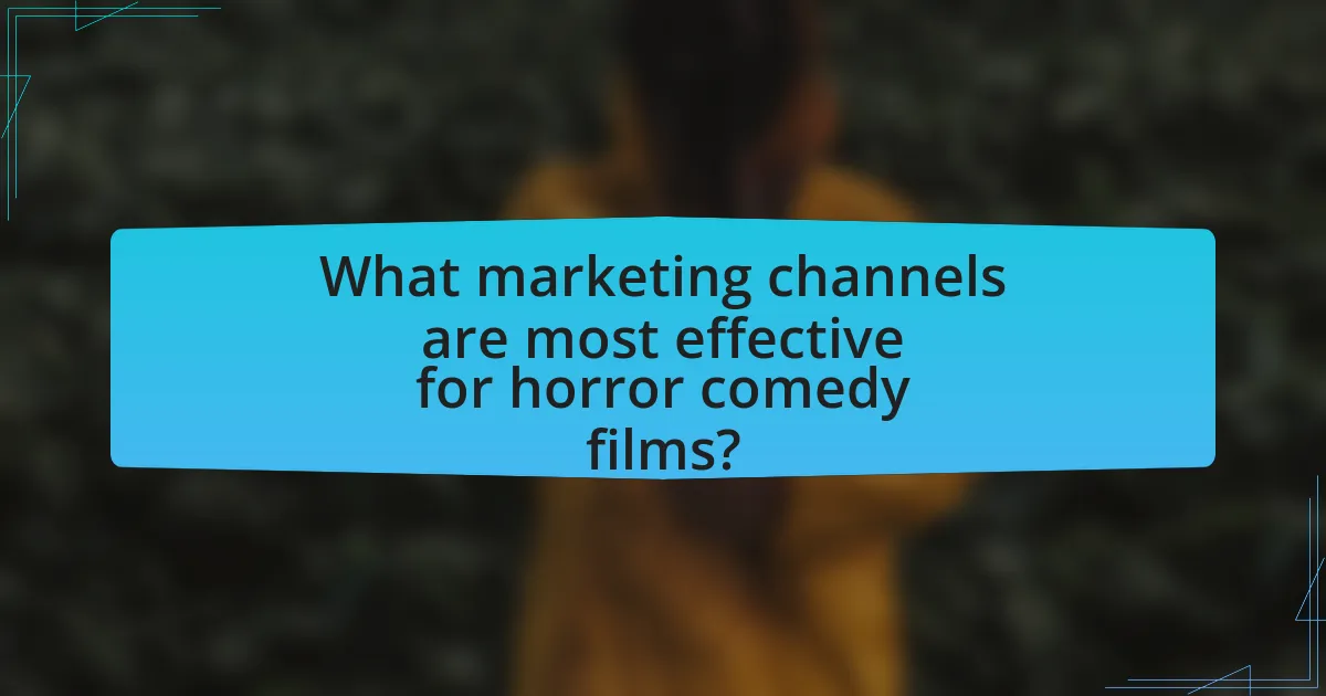 What marketing channels are most effective for horror comedy films?